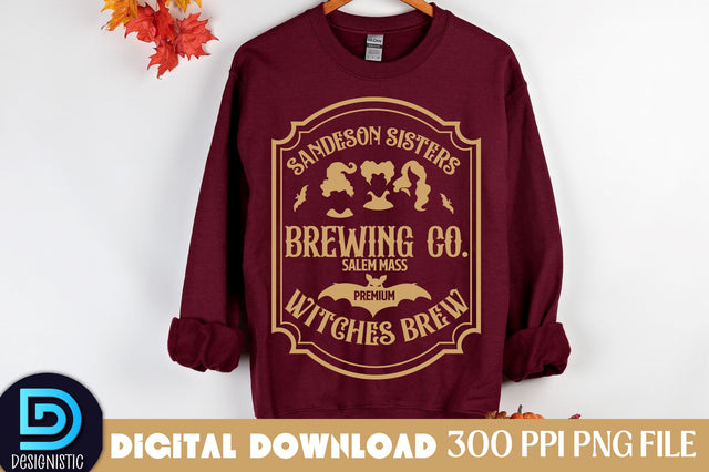 Sanderson sisters Brewing co. Salam mass premium witches brew, Halloween SVG Design SVG DESIGNISTIC 