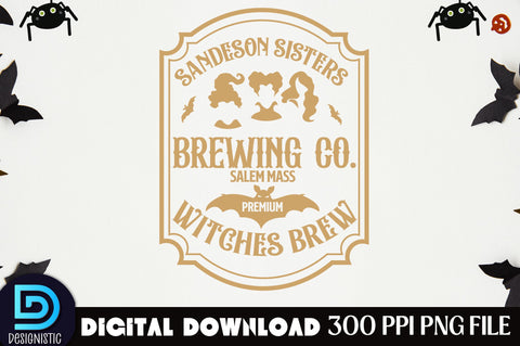 Sanderson sisters Brewing co. Salem mass premium witches brew, Halloween SVG Design SVG DESIGNISTIC 