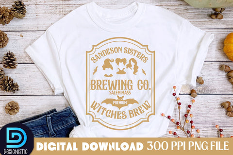Sanderson sisters Brewing co. Salem mass premium witches brew, Halloween SVG Design SVG DESIGNISTIC 