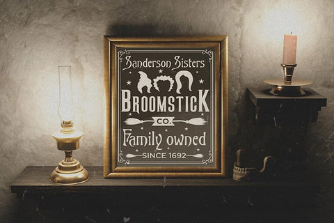 Sanderson Sisters Broomstick Co | Halloween Sign SVG SVG CraftLabSVG 