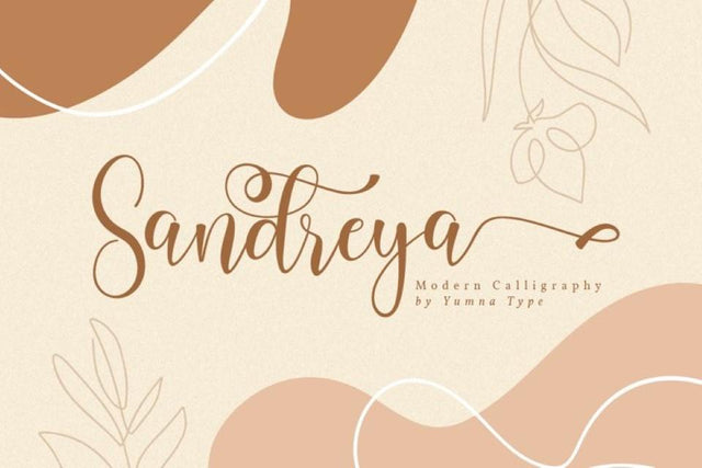 Sandreya Script Font yumnatype 