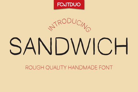 Sandwich Quality Handmade Font Font FontDuo 