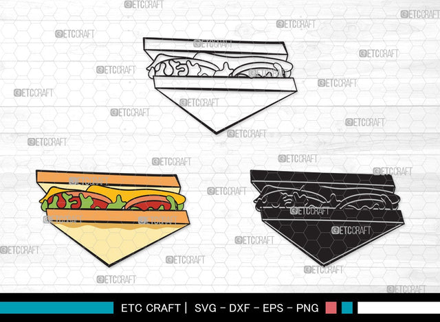 Sandwich SVG Cut File | Lunch Svg | Food Svg | Sandwich Clipart SVG ETC Craft 