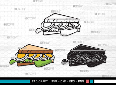 Sandwich SVG Cut File | Lunch Svg | Food Svg | Sandwich Clipart SVG ETC Craft 