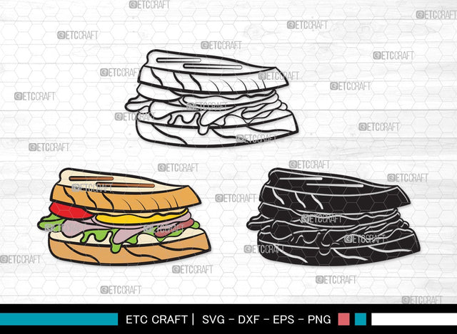 Sandwich SVG Cut File | Lunch Svg | Food Svg | Sandwich Clipart SVG ETC Craft 