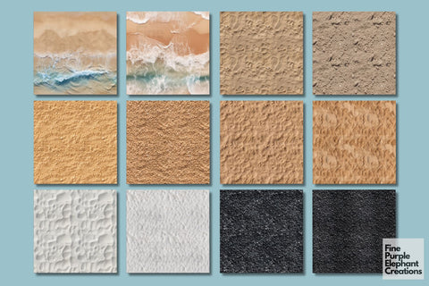 Sandy Beach Texture Digital Pattern Fine Purple Elephant Creations 