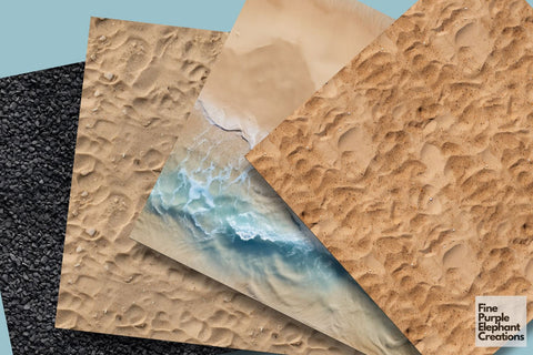 Sandy Beach Texture Digital Pattern Fine Purple Elephant Creations 