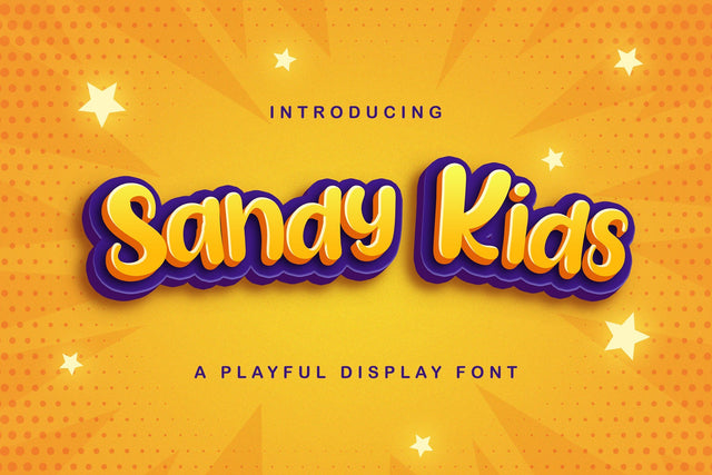 Sandy Kids - Playful Display Font Font StringLabs 
