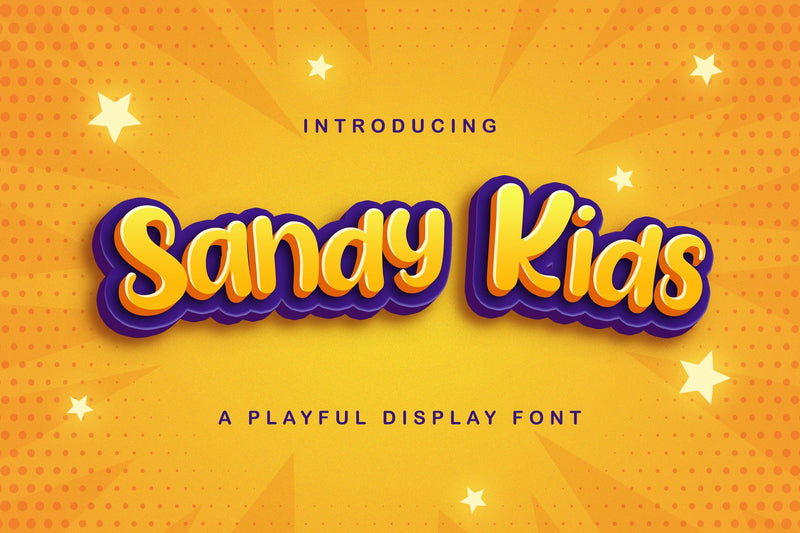 Sandy Kids - Playful Display Font Font StringLabs 