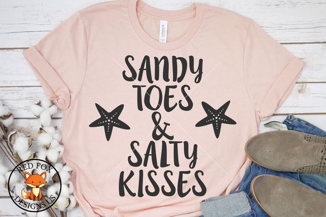 Sandy Toes and Salty Kisses SVG | Summer Cut Files SVG RedFoxDesignsUS 