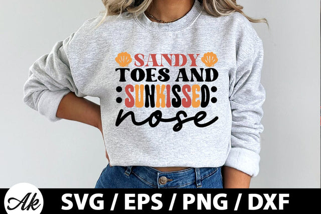 Sandy toes and sunkissed nose Retro SVG SVG akazaddesign 