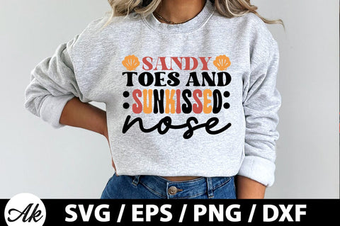 Sandy toes and sunkissed nose Retro SVG SVG akazaddesign 