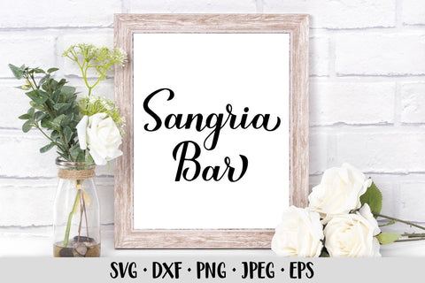 Sangria Bar Sign Hand Lettered SVG. Summer Drink SVG LaBelezoka 