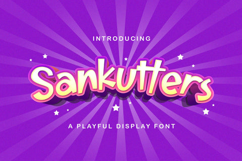 Sankutters - Playful Display Font Font StringLabs 