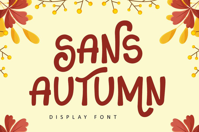 Sans Autumn - Display Font Font Illushvara Design 