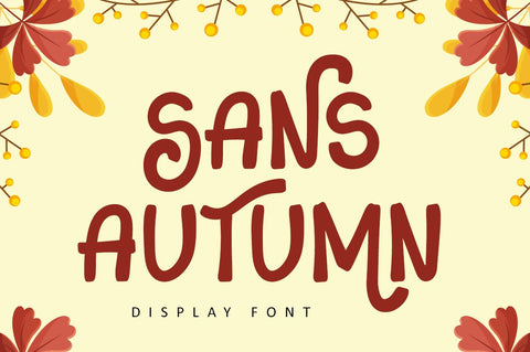Sans Autumn - Display Font Font Illushvara Design 