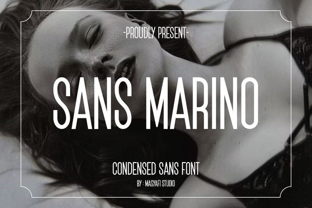 Sans Marino - Condensed Sans Fonts Font Masyafi Studio 