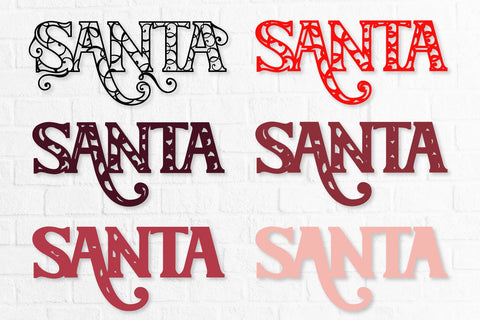 SANTA 3D Layered Cut Files SVG zafrans studio 