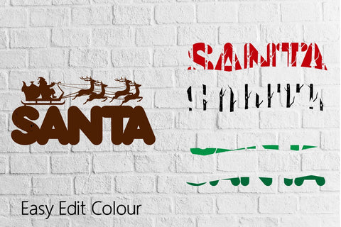 Santa 3D Layered Cut svg eps ai png files 3D Paper zafrans studio 