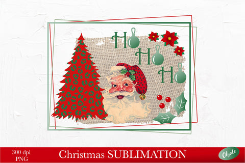 Santa and Christmas Tree Sublimation. Christmas Sublimation Sublimation Olga Terlyanskaya 