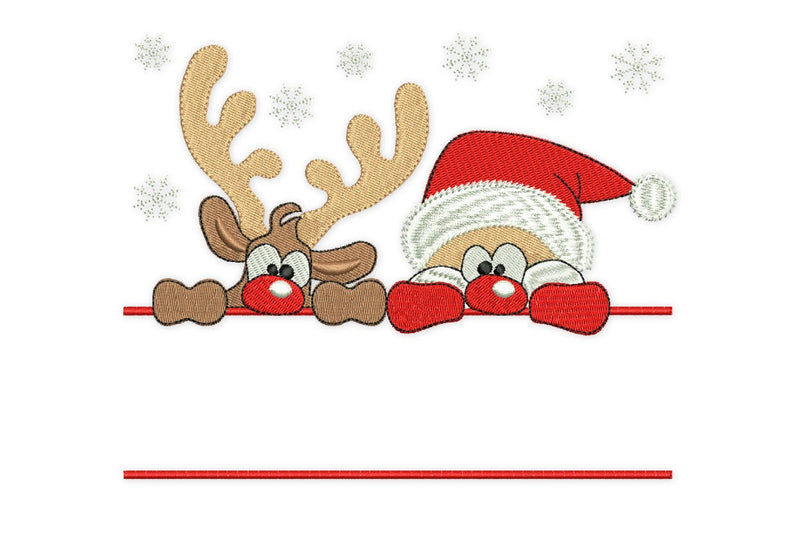 Santa and Deer Embroidery Design, Christmas Machine embroidery File Embroidery/Applique DESIGNS NextEmbroidery 