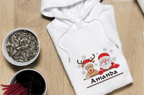 Santa and Deer - Machine Embroidery, Christmas Embroidery design , Holiday Embroidery Design, Embroidery/Applique DESIGNS ArtEMByNatalia 