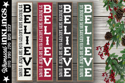 Santa And Jesus-Vertical Christmas SVG SVG Whimsical Inklings 