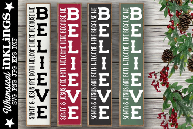 Santa And Jesus-Vertical Christmas SVG SVG Whimsical Inklings 