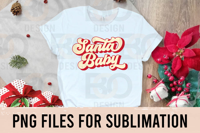 Santa Babe PNG, Santa Baby PNG, Santa Claus PNG, Christmas Png, Retro Christmas Design, Christmas Party Shirt, Digital Download SVG BOO-design 