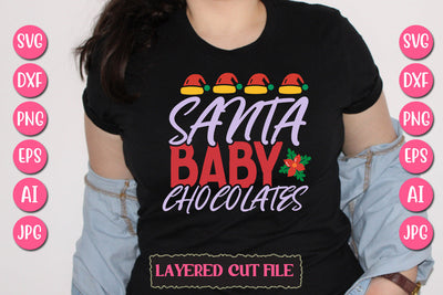 Santa Baby Chocolates SVG Cut File SVG Newmockups 