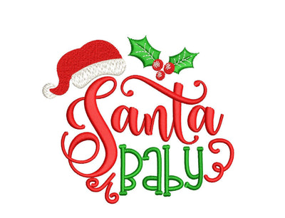 Santa Baby Christmas Embroidery Design, 3 sizes, Instant Download Embroidery/Applique DESIGNS Nino Nadaraia 