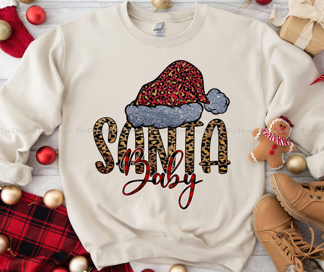Santa Baby PNG Sublimation Design Sublimation ToriDesigns 