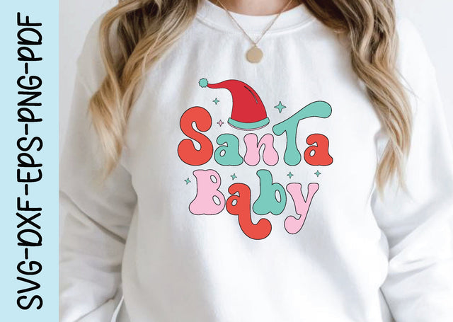 santa baby, Retro Christmas Svg Design SVG designstore 