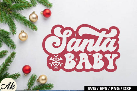 Santa baby Retro SVG SVG akazaddesign 