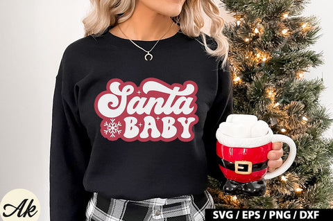 Santa baby Retro SVG SVG akazaddesign 