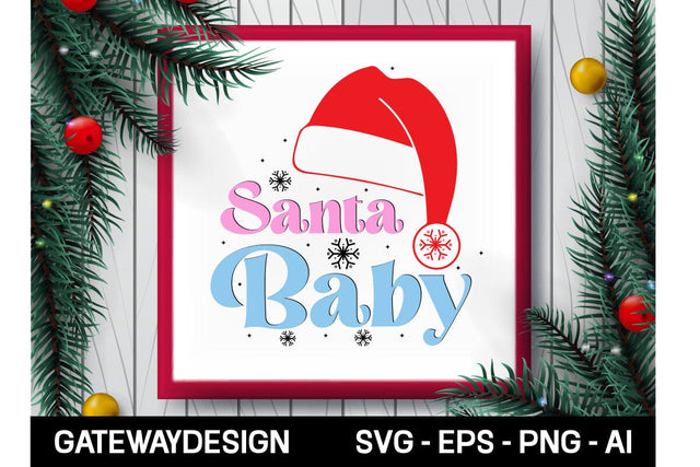 Santa Baby Sublimation Design Sublimation designmaster24 