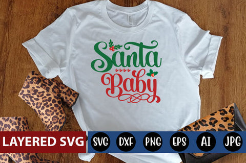 santa baby SVG cute file SVG Blessedprint 