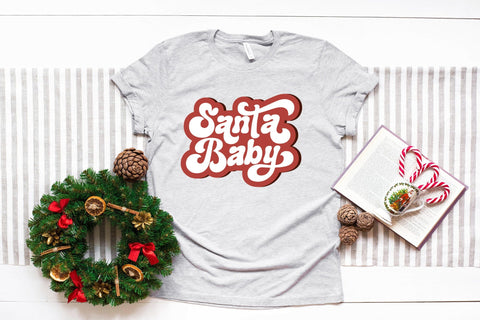 Santa Baby SVG - Retro Christmas SVG SVG CraftLabSVG 