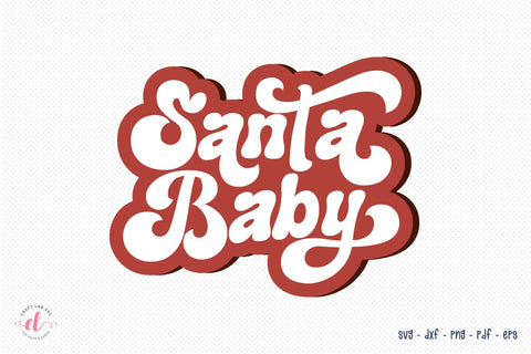 Santa Baby SVG - Retro Christmas SVG SVG CraftLabSVG 