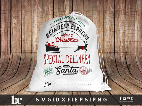 Santa bag | Santa sack cut file SVG TheBlackCatPrints 