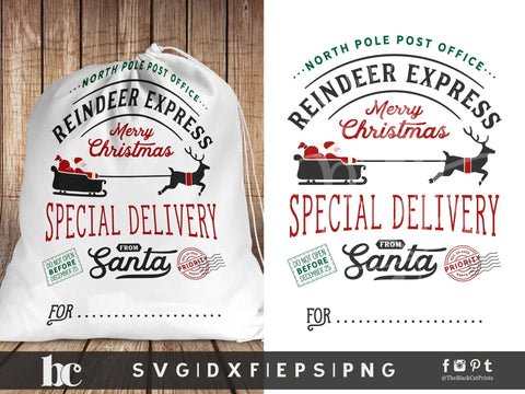 Santa bag | Santa sack cut file SVG TheBlackCatPrints 