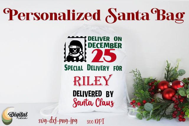 Santa Bag SVG. Personalized Santa Bag SVG. Santa Express SVG SVG Evgenyia Guschina 