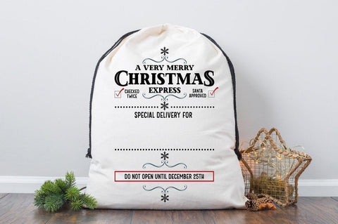 Santa Bags SVG Cut Files - A Very Merry Christmas Express SVG Simply Cutz 