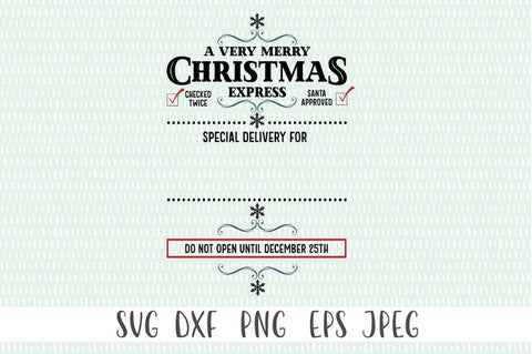 Santa Bags SVG Cut Files - A Very Merry Christmas Express SVG Simply Cutz 
