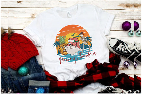 Santa Beach Christmas in July Sublimation Sublimation Jagonath Roy 