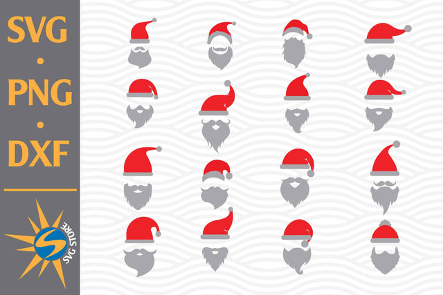 Santa Beard SVG, PNG, DXF Digital Files Include SVG SVGStoreShop 