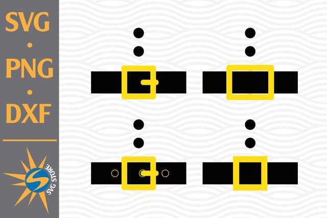 Santa Belt SVG, PNG, DXF Digital Files Include SVG SVGStoreShop 