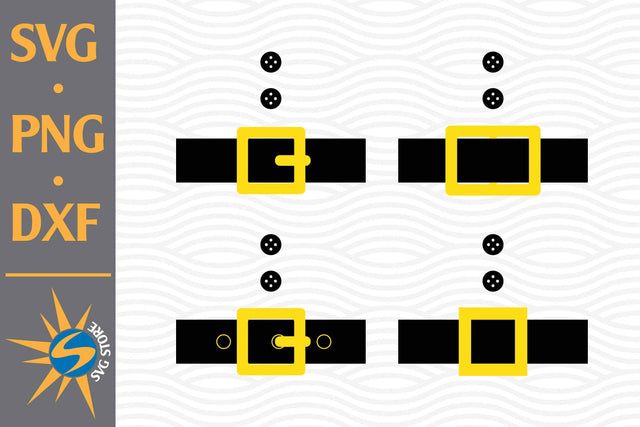 Santa Belt SVG, PNG, DXF Digital Files Include SVG SVGStoreShop 