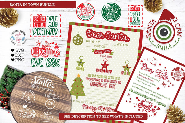 Santa Bundle SVG Graphic House Design