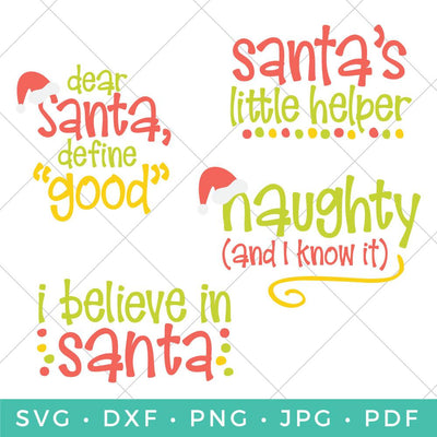Santa Bundle SVG Hey Let's Make Stuff 